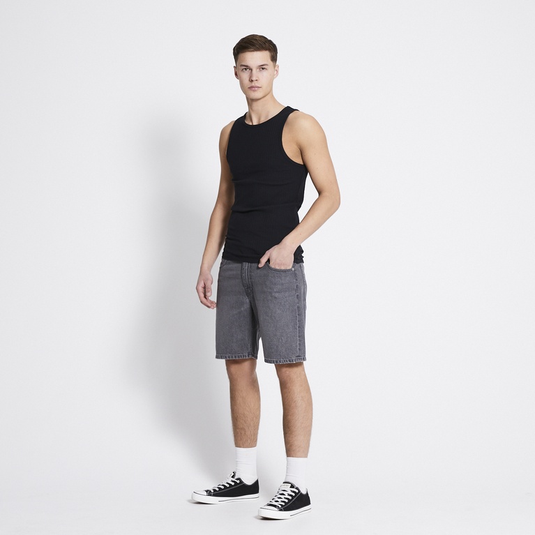 Ribbed tank top "Worm" Black